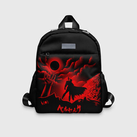 Детский рюкзак 3D с принтом BERSERK red minimal в городе Новоалтайск, 100% полиэстер | лямки с регулируемой длиной, сверху петелька, чтобы рюкзак можно было повесить на вешалку. Основное отделение закрывается на молнию, как и внешний карман. Внутри дополнительный карман. По бокам два дополнительных кармашка | anime | anime berserk | berserk | knight | manga | аниме | аниме берсерк | берсерк | манга | рыцарь