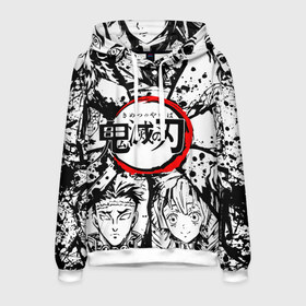 Мужская толстовка 3D с принтом KIMETSU NO YAIBA в городе Новоалтайск, 100% полиэстер | двухслойный капюшон со шнурком для регулировки, мягкие манжеты на рукавах и по низу толстовки, спереди карман-кенгуру с мягким внутренним слоем. | Тематика изображения на принте: demon slayer | kimetsu no yaiba | nezuko | shinobu | slayer | tanjiro | zenitsu | гию томиока | зенитцу | иноске хашибира | клинок рассекающий демонов | незуко | танджиро | шинобу кочо
