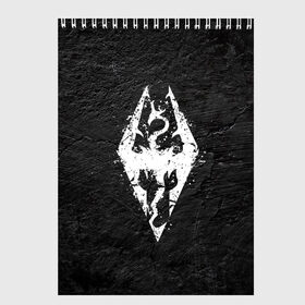 Скетчбук с принтом THE ELDER SCROLLS в городе Новоалтайск, 100% бумага
 | 48 листов, плотность листов — 100 г/м2, плотность картонной обложки — 250 г/м2. Листы скреплены сверху удобной пружинной спиралью | dovahkiin | dragonborn | fus ro dah | rpg | skyrim | tes | tes skyrim | the elder scrolls | the elder scrolls skyrim | докавин | рпг | скайрим