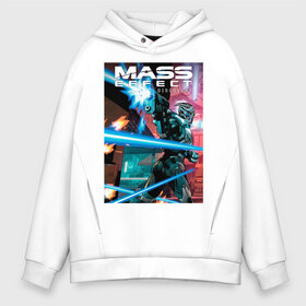 Мужское худи Oversize хлопок с принтом Mass effect в городе Новоалтайск, френч-терри — 70% хлопок, 30% полиэстер. Мягкий теплый начес внутри —100% хлопок | боковые карманы, эластичные манжеты и нижняя кромка, капюшон на магнитной кнопке | game | games | rpg | гаррус вакариан | масс эффект | турианец | шепард
