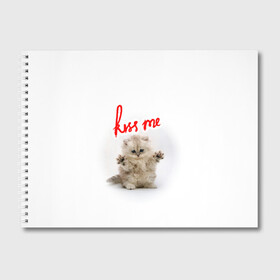 Альбом для рисования с принтом Kiss me cat в городе Новоалтайск, 100% бумага
 | матовая бумага, плотность 200 мг. | cat | kiss | me | детей | для | интересная | киса | киска | коллаж | кот | котенок | котик | котоколлаж | кошак | кошечка | кошка | любимка | много | мультик | мультфильм | мур | поцелуй | прикольная | разноцветный