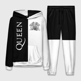 Женский костюм 3D (с толстовкой) с принтом Queen в городе Новоалтайск,  |  | freddie mercury | paul | queen | quen | богемская рапсодия | брайан мэй | глэм | группа | джон дикон | квин | королева | куин | меркури | меркьюри | музыкант | мэркури | певец | песня | поп | роджер тейлор | рок