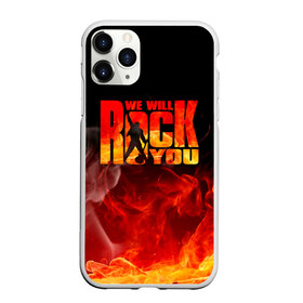 Чехол для iPhone 11 Pro матовый с принтом Queen - We Will Rock You в городе Новоалтайск, Силикон |  | freddie mercury | paul | queen | quen | богемская рапсодия | брайан мэй | глэм | группа | джон дикон | квин | королева | куин | меркури | меркьюри | музыкант | мэркури | певец | песня | поп | роджер тейлор | рок