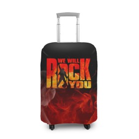 Чехол для чемодана 3D с принтом Queen - We Will Rock You в городе Новоалтайск, 86% полиэфир, 14% спандекс | двустороннее нанесение принта, прорези для ручек и колес | freddie mercury | paul | queen | quen | богемская рапсодия | брайан мэй | глэм | группа | джон дикон | квин | королева | куин | меркури | меркьюри | музыкант | мэркури | певец | песня | поп | роджер тейлор | рок