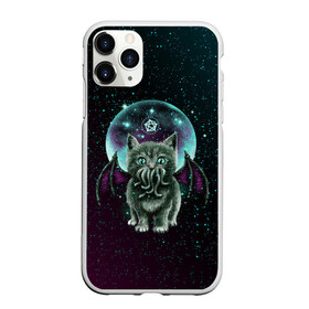 Чехол для iPhone 11 Pro Max матовый с принтом КОТ КТУЛХУ в городе Новоалтайск, Силикон |  | Тематика изображения на принте: animals | cat | cthulhu | demon | kittens | monster | neon | signs | space | stars | wings | демон | животные | звезды | знаки | космос | кот | котята | крылья | ктулху | монстр | неон