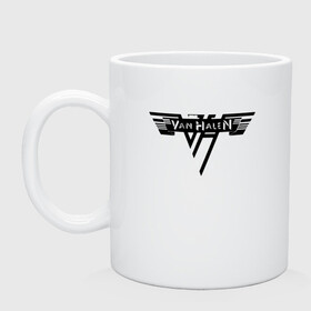 Кружка керамическая с принтом Van Halen Logo | Ван Хален (Z) в городе Новоалтайск, керамика | объем — 330 мл, диаметр — 80 мм. Принт наносится на бока кружки, можно сделать два разных изображения | lee roth | van halen | vh | алекс ван хален | вольфганг ван хален | глэм метал | дэвид ли рот | хард рок | хеви метал | эдди ван хален