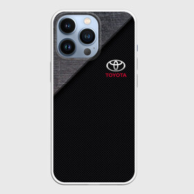 Чехол для iPhone 13 Pro с принтом TOYOTA CARBON | ТОЁТА КАРБОН в городе Новоалтайск,  |  | Тематика изображения на принте: 2020 | alphard | auto | camry | corolla | highlander | hilux | land cruiser 200 | prado | rav4 | sport | supra | toyota | tundra | авто | автомобиль | автомобильные | альфард | бренд | камри | марка | машины | спорт | тойота