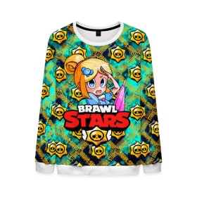 Мужской свитшот 3D с принтом PIPER BRAWL STARS в городе Новоалтайск, 100% полиэстер с мягким внутренним слоем | круглый вырез горловины, мягкая резинка на манжетах и поясе, свободная посадка по фигуре | brawl | brawl stars | brawl stars spike | brawl stars спайк | piper | stars | бравл | бравл старс | бравл старс пай | бравл старс спайк | игры | лого | лого brawl stars | лого бравл старс | логотип | логотип brawl stars | логотип бравл ста