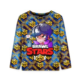 Детский лонгслив 3D с принтом PENNY BRAWL STARS в городе Новоалтайск, 100% полиэстер | длинные рукава, круглый вырез горловины, полуприлегающий силуэт
 | brawl | brawl stars | brawl stars spike | brawl stars спайк | penny | stars | бравл | бравл старс | бравл старс пенн | бравл старс спайк | игры | лого | лого brawl stars | лого бравл старс | логотип | логотип brawl stars | логотип бравл ст