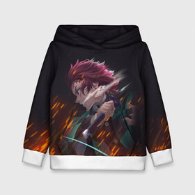 Детская толстовка 3D с принтом KIMETSU NO YAIBA в городе Новоалтайск, 100% полиэстер | двухслойный капюшон со шнурком для регулировки, мягкие манжеты на рукавах и по низу толстовки, спереди карман-кенгуру с мягким внутренним слоем | Тематика изображения на принте: demon slayer | kimetsu no yaiba | nezuko | shinobu | slayer | tanjiro | zenitsu | гию томиока | зенитцу | иноске хашибира | клинок рассекающий демонов | незуко | танджиро | шинобу кочо