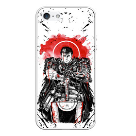 Чехол для iPhone 5/5S матовый с принтом BERSERK в городе Новоалтайск, Силикон | Область печати: задняя сторона чехла, без боковых панелей | Тематика изображения на принте: anime | anime berserk | berserk | knight | manga | аниме | аниме берсерк | берсерк | манга | рыцарь
