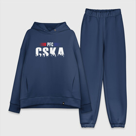 Женский костюм хлопок Oversize с принтом PFC CSKA в городе Новоалтайск,  |  | cska | pfc | москва | пфк | пфк цска | рпл | рфпл | фк | футбол | цска | цска москва