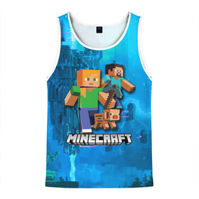 Мужская майка 3D с принтом Minecraft Майнкрафт в городе Новоалтайск, 100% полиэстер | круглая горловина, приталенный силуэт, длина до линии бедра. Пройма и горловина окантованы тонкой бейкой | Тематика изображения на принте: creeper | earth | game | minecraft | minecraft earth | блоки | грифер | игры | квадраты | компьютерная игра | крипер | маинкрафт | майн | майнкравт | майнкрафт