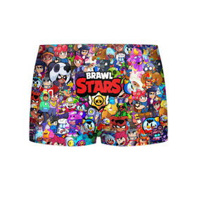 Мужские трусы 3D с принтом BRAWL STARS в городе Новоалтайск, 50% хлопок, 50% полиэстер | классическая посадка, на поясе мягкая тканевая резинка | bibi | brawl stars | brock | bull | crow | dinomike | el primo | leon | mobile game | nita | poko | ricochet | sandy | shall | stars | tara | бравл старс | ворон | леон | мобильные игры
