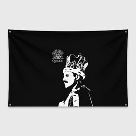 Флаг-баннер с принтом Queen в городе Новоалтайск, 100% полиэстер | размер 67 х 109 см, плотность ткани — 95 г/м2; по краям флага есть четыре люверса для крепления | freddie mercury | paul | queen | quen | богемская рапсодия | брайан мэй | глэм | группа | джон дикон | квин | королева | куин | меркури | меркьюри | музыкант | мэркури | певец | песня | поп | роджер тейлор | рок
