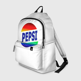 Рюкзак 3D с принтом Pepsi в городе Новоалтайск, 100% полиэстер | лямки с регулируемой длиной, сверху петелька, чтобы рюкзак можно было повесить на вешалку. Основное отделение закрывается на молнию, как и внешний карман. Внутри два дополнительных кармана, один из которых закрывается на молнию. По бокам два дополнительных кармашка | 90 е | 90s | art | back | logo | pepsi | retro | арт | время | дата | девяностые | лого | логотип.детство | надпись | пепси | прикольная | ретро | рождение | сделан | слова | цифры | эмблема