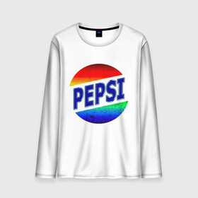 Мужской лонгслив 3D с принтом Pepsi в городе Новоалтайск, 100% полиэстер | длинные рукава, круглый вырез горловины, полуприлегающий силуэт | 90 е | 90s | art | back | logo | pepsi | retro | арт | время | дата | девяностые | лого | логотип.детство | надпись | пепси | прикольная | ретро | рождение | сделан | слова | цифры | эмблема