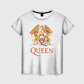 Женская футболка 3D с принтом Queen в городе Новоалтайск, 100% полиэфир ( синтетическое хлопкоподобное полотно) | прямой крой, круглый вырез горловины, длина до линии бедер | freddie mercury | paul | queen | quen | богемская рапсодия | брайан мэй | глэм | группа | джон дикон | квин | королева | куин | меркури | меркьюри | музыкант | мэркури | певец | песня | поп | роджер тейлор | рок