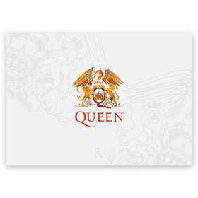 Поздравительная открытка с принтом Queen в городе Новоалтайск, 100% бумага | плотность бумаги 280 г/м2, матовая, на обратной стороне линовка и место для марки
 | freddie mercury | paul | queen | quen | богемская рапсодия | брайан мэй | глэм | группа | джон дикон | квин | королева | куин | меркури | меркьюри | музыкант | мэркури | певец | песня | поп | роджер тейлор | рок