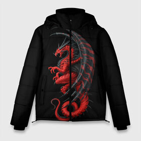 Мужская зимняя куртка 3D с принтом Red Dragon в городе Новоалтайск, верх — 100% полиэстер; подкладка — 100% полиэстер; утеплитель — 100% полиэстер | длина ниже бедра, свободный силуэт Оверсайз. Есть воротник-стойка, отстегивающийся капюшон и ветрозащитная планка. 

Боковые карманы с листочкой на кнопках и внутренний карман на молнии. | beast | dinosaur | dragon | fire | hunter | ice | monster | predator | reptile | динозавр | дракон | зверь | лед | ледяной | монстр | огненный | огонь | охотник | хищник