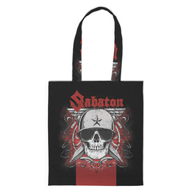 Шоппер 3D с принтом Sabaton Army Skull в городе Новоалтайск, 100% полиэстер | Плотность: 200 г/м2; Размер: 34×35 см; Высота лямок: 30 см | battle metal | sabaton | военный рок | йоаким броден | крис рёланд | пар сундстрём | рок | рок группа | хэви метал | шведская группа | шведский рок