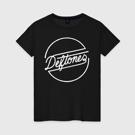 Женская футболка хлопок с принтом Deftones в городе Новоалтайск, 100% хлопок | прямой крой, круглый вырез горловины, длина до линии бедер, слегка спущенное плечо | alternative metal | art rock | deftones | experimental rock | metal | nu metal | rock | альтернатива | метал | нюметал | рок | рокер | хард