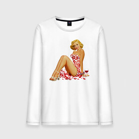 Мужской лонгслив хлопок с принтом Retro PinUp Girl в городе Новоалтайск, 100% хлопок |  | Тематика изображения на принте: girl | pin up | pin up retro girl | pinup | retro | retro girl | девушка | пин ап | пинап | пинап ретро девушка | ретро | ретро девушка
