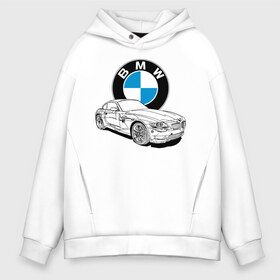 Мужское худи Oversize хлопок с принтом BMW в городе Новоалтайск, френч-терри — 70% хлопок, 30% полиэстер. Мягкий теплый начес внутри —100% хлопок | боковые карманы, эластичные манжеты и нижняя кромка, капюшон на магнитной кнопке | bmw | car | germany | power | prestige | автомобиль | бмв | германия | мощь | престиж