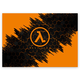 Поздравительная открытка с принтом HALF-LIFE | ХАЛФ-ЛАЙФ (Z) в городе Новоалтайск, 100% бумага | плотность бумаги 280 г/м2, матовая, на обратной стороне линовка и место для марки
 | aperture laboratories | black mesa | gordon freeman | half life | half life 3 | valve | блэк меса | вэлв | гордон фриман | халф лайф