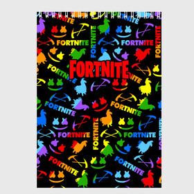 Скетчбук с принтом FORTNITE&MARSMELLO NEW SEASON в городе Новоалтайск, 100% бумага
 | 48 листов, плотность листов — 100 г/м2, плотность картонной обложки — 250 г/м2. Листы скреплены сверху удобной пружинной спиралью | christopher comstock | dj | fortnite | game | gamer | marshmello | music | диджей | игры | клубная музыка | клубняк | крис комсток | лого | логотип | маршмэллоу | музыка | фортнайт