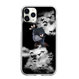 Чехол для iPhone 11 Pro Max матовый с принтом Ворон в городе Новоалтайск, Силикон |  | Тематика изображения на принте: brawl stars | crow | frank | game | leon shark | sandy | spike | брок | булл | ворон | игра бравл старс | кольт | леон | мистер п | нита | поко | спайк | сэнди | тик | фрэнк | череп | шелли | эль примо