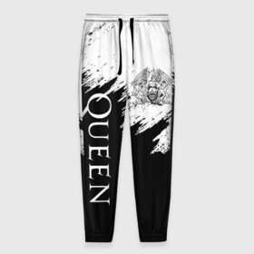 Мужские брюки 3D с принтом QUEEN в городе Новоалтайск, 100% полиэстер | манжеты по низу, эластичный пояс регулируется шнурком, по бокам два кармана без застежек, внутренняя часть кармана из мелкой сетки | queen | rock | we will rock you | брайан мэи | группа queen | группа квин | джон дикон | квин | королева | король | роджер тейлор | рок | фредди меркьюри
