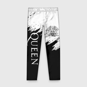 Детские леггинсы 3D с принтом QUEEN в городе Новоалтайск, полиэстер 85%, спандекс 15% | эластичный пояс, зауженный крой | queen | rock | we will rock you | брайан мэи | группа queen | группа квин | джон дикон | квин | королева | король | роджер тейлор | рок | фредди меркьюри