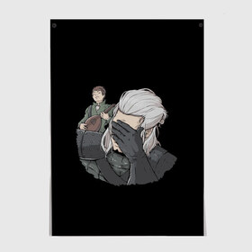 Постер с принтом The Witcher Facepalm в городе Новоалтайск, 100% бумага
 | бумага, плотность 150 мг. Матовая, но за счет высокого коэффициента гладкости имеет небольшой блеск и дает на свету блики, но в отличии от глянцевой бумаги не покрыта лаком | andrzej | cavill | ciri | geralt | henry | netflix | rivia | sapkowski | witcher | анджей | ведьмак | геральт | йеннифер | кавилл | лютик | ривия | сапковский | цири | цирилла