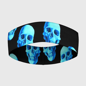 Повязка на голову 3D с принтом Черепа стиль в городе Новоалтайск,  |  | abstract | abstraction | bones | fantasy | skull | голова | кости | скилет | череп