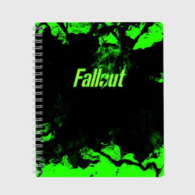 Тетрадь с принтом FALLOUT в городе Новоалтайск, 100% бумага | 48 листов, плотность листов — 60 г/м2, плотность картонной обложки — 250 г/м2. Листы скреплены сбоку удобной пружинной спиралью. Уголки страниц и обложки скругленные. Цвет линий — светло-серый
 | Тематика изображения на принте: bethesda | bethesda game studios | fallout | fallout 4 | game | vault   tec | vault boy | игры | постапокалипсис | убежище 101