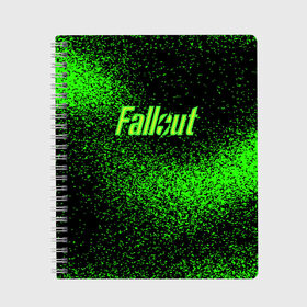 Тетрадь с принтом FALLOUT в городе Новоалтайск, 100% бумага | 48 листов, плотность листов — 60 г/м2, плотность картонной обложки — 250 г/м2. Листы скреплены сбоку удобной пружинной спиралью. Уголки страниц и обложки скругленные. Цвет линий — светло-серый
 | Тематика изображения на принте: bethesda | bethesda game studios | fallout | fallout 4 | game | vault   tec | vault boy | игры | постапокалипсис | убежище 101
