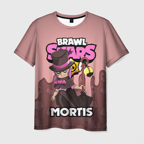 Мужская футболка 3D с принтом BRAWL STARS MORTIS в городе Новоалтайск, 100% полиэфир | прямой крой, круглый вырез горловины, длина до линии бедер | brawl stars | brawl stars mortis | brawler | mortis | бравл старз | бравлер | мортис