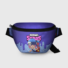 Поясная сумка 3D с принтом BRAWL STARS PENNY в городе Новоалтайск, 100% полиэстер | плотная ткань, ремень с регулируемой длиной, внутри несколько карманов для мелочей, основное отделение и карман с обратной стороны сумки застегиваются на молнию | brawl stars | brawl stars penny | brawler | penny | бравл старз | бравлер | игры | пенни