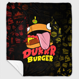 Плед с рукавами с принтом Fortnite Durrr Burger в городе Новоалтайск, 100% полиэстер | Закругленные углы, все края обработаны. Ткань не мнется и не растягивается. Размер 170*145 | chapter 2 | durr burger | fortnite | fortnite durrr burger | бургер | игры | фортнайт