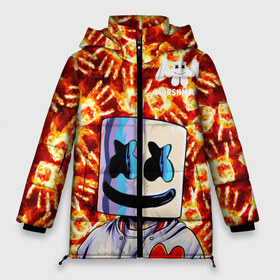 Женская зимняя куртка 3D с принтом MARSHMELLO в городе Новоалтайск, верх — 100% полиэстер; подкладка — 100% полиэстер; утеплитель — 100% полиэстер | длина ниже бедра, силуэт Оверсайз. Есть воротник-стойка, отстегивающийся капюшон и ветрозащитная планка. 

Боковые карманы с листочкой на кнопках и внутренний карман на молнии | fire | marshmello | music | дым | зефир | зефирка | лого | лого marshmello | лого маршмеллоу | логотип | логотип marshmello | логотип маршмеллоу | маршиеллоу | маска | музыка | музыкант | огненная рука