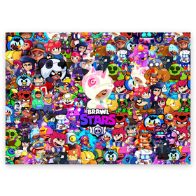 Поздравительная открытка с принтом BRAWL STARS LEON в городе Новоалтайск, 100% бумага | плотность бумаги 280 г/м2, матовая, на обратной стороне линовка и место для марки
 | Тематика изображения на принте: 8 bit | bibi | brawl stars | brock | bull | crow | dinomike | el primo | leon | mobile game | nita | poko | ricochet | sandy | shally | stars | tara | бравл старс | ворон | леон | мобильные игры