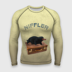 Мужской рашгард 3D с принтом NIFFLER в городе Новоалтайск,  |  | fantastic beasts | jacob kowalski | newt scamander | niffler | queenie | tina | vdgerir