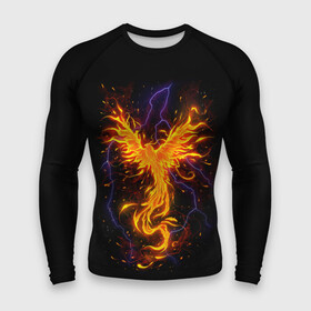 Мужской рашгард 3D с принтом Phoenix в городе Новоалтайск,  |  | beast | bird | creature | fire | flame | myth | mythical | phoenix | space | зверь | космос | миф | мифические | мифическое | огонь | пламя | птица | существо | феникс