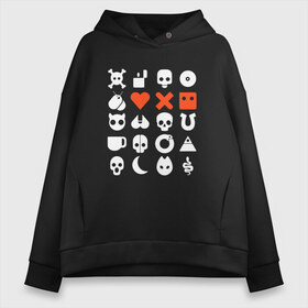 Женское худи Oversize хлопок с принтом LOVE DEATH ROBOTS (LDR) в городе Новоалтайск, френч-терри — 70% хлопок, 30% полиэстер. Мягкий теплый начес внутри —100% хлопок | боковые карманы, эластичные манжеты и нижняя кромка, капюшон на магнитной кнопке | death | fantastic | future | ldr | love | love death and robots | love death robots | netflix | robots | sci fi | будущее | лдр | любовь | нетфликс | роботы | фантастика
