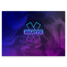 Поздравительная открытка с принтом NILETTO | НИЛЕТТО (Z) в городе Новоалтайск, 100% бумага | плотность бумаги 280 г/м2, матовая, на обратной стороне линовка и место для марки
 | Тематика изображения на принте: niletto | rnb | любимка | нилето | нилетто | поп | прытков | рнб | хип хоп