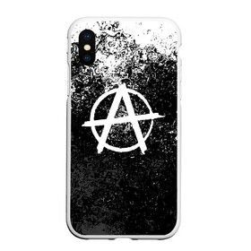 Чехол для iPhone XS Max матовый с принтом АНАРХИЯ в городе Новоалтайск, Силикон | Область печати: задняя сторона чехла, без боковых панелей | anarchy | анархия | анархо коммунизм | граффити | символ | стена | череп