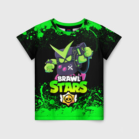 Детская футболка 3D с принтом BRAWL STARS VIRUS 8-BIT | БРАВЛ СТАРС (Z) в городе Новоалтайск, 100% гипоаллергенный полиэфир | прямой крой, круглый вырез горловины, длина до линии бедер, чуть спущенное плечо, ткань немного тянется | brawl stars | brawler | bull | colt | crow | evil gene | gene | leon | leon shark | mortis | mr.p | nani | shark | spike | stars | surge | werewolf | акула | берли | бравл старз | бравлер | волна | ворон | джин | динамайк | кольт | леон | ле