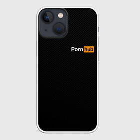 Чехол для iPhone 13 mini с принтом PORNHUB | ПОРНХАБ (Z) в городе Новоалтайск,  |  | Тематика изображения на принте: brand | brazzers | hub | mode | бразерс | бренд | мода