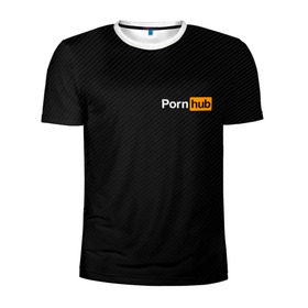 Мужская футболка 3D спортивная с принтом PORNHUB в городе Новоалтайск, 100% полиэстер с улучшенными характеристиками | приталенный силуэт, круглая горловина, широкие плечи, сужается к линии бедра | brand | brazzers | hub | mode | бразерс | бренд | мода